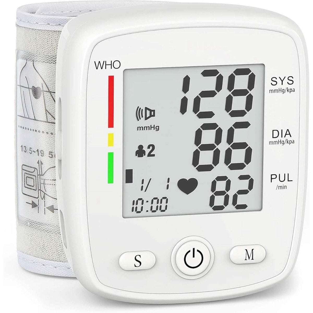 Blood Pressure Monitor Digital Wrist BP Machine Automatic BP Cuff with 2 Users 180 Memory Voice Large LCD Display Cartsfy Inc.