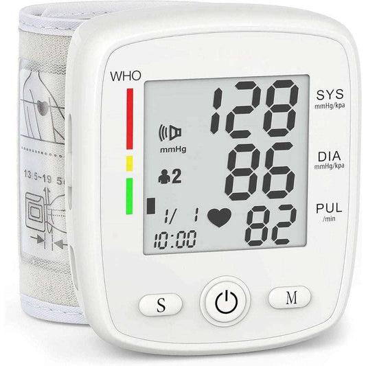 Blood Pressure Monitor Digital Wrist BP Machine Automatic BP Cuff with 2 Users 180 Memory Voice Large LCD Display Cartsfy Inc.