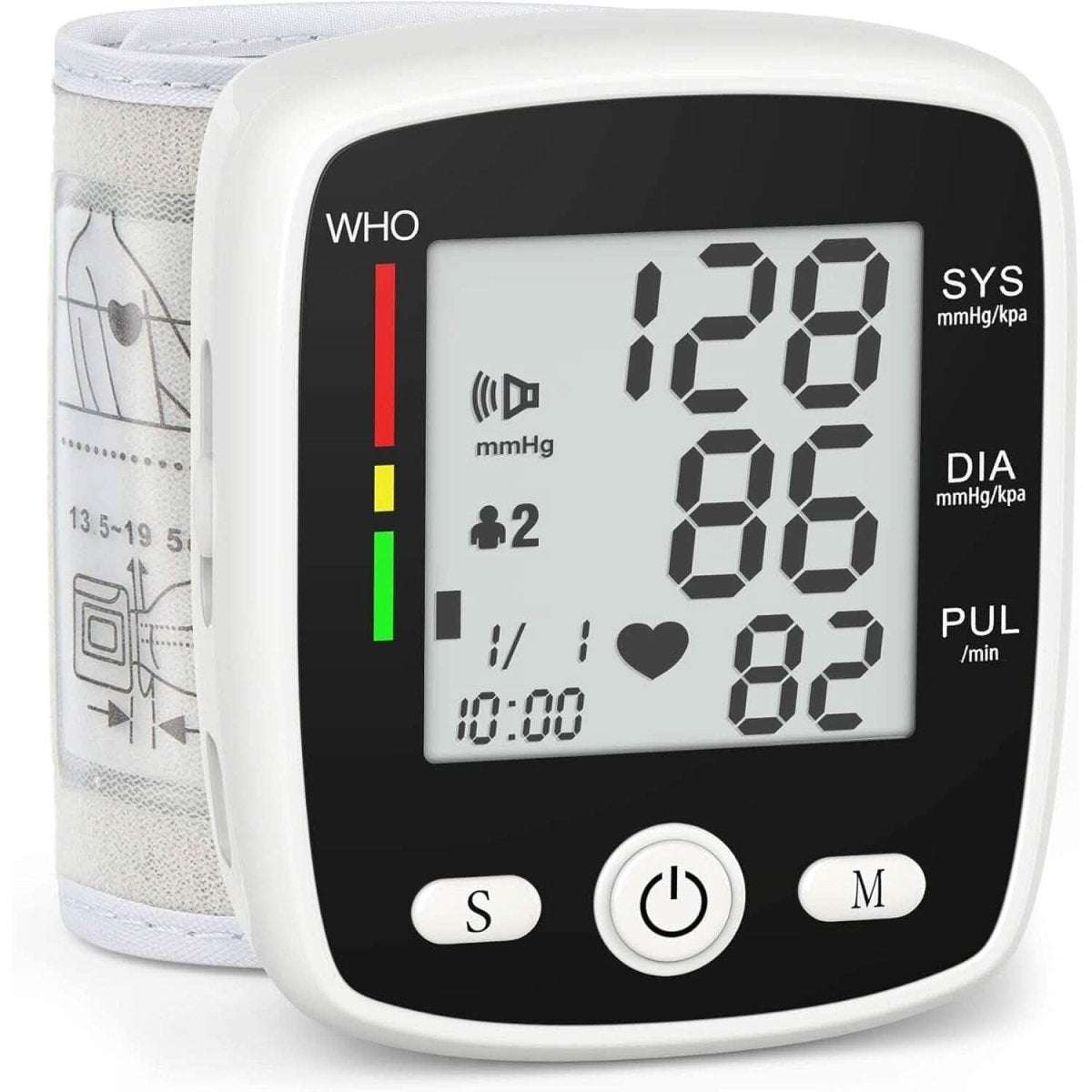 Blood Pressure Monitor Digital Wrist BP Machine Automatic BP Cuff with 2 Users 180 Memory Voice Large LCD Display Cartsfy Inc.