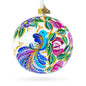 Blue Bird on White Glass Ball Christmas Ornament 4 Inches Cartsfy Inc.
