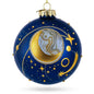 Blue Celestial Planets and Shooting Star Glass Ball Christmas Ornament Cartsfy Inc.