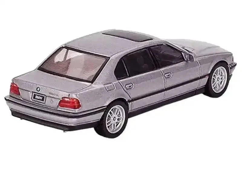 BMW 750IL Aspen Silver Metallic with Sun Roof Limited Edition 1/64 Diecast Model Car by Mini GT Cartsfy Inc.