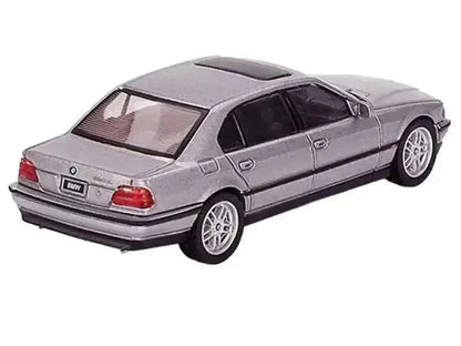 BMW 750IL Aspen Silver Metallic with Sun Roof Limited Edition 1/64 Diecast Model Car by Mini GT Cartsfy Inc.