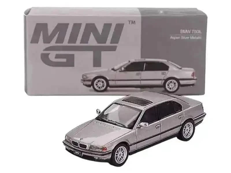 BMW 750IL Aspen Silver Metallic with Sun Roof Limited Edition 1/64 Diecast Model Car by Mini GT Cartsfy Inc.