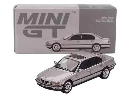 BMW 750IL Aspen Silver Metallic with Sun Roof Limited Edition 1/64 Diecast Model Car by Mini GT Cartsfy Inc.