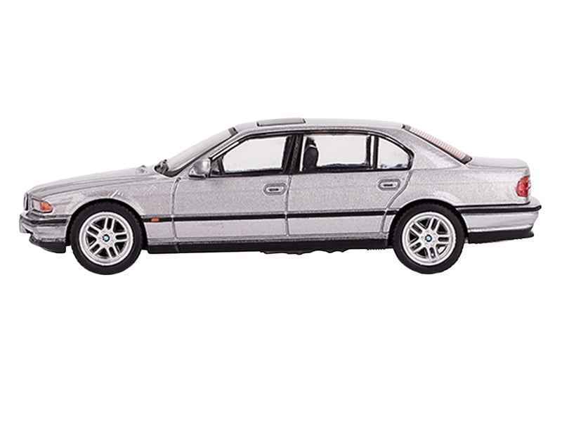 BMW 750IL Aspen Silver Metallic with Sun Roof Limited Edition 1/64 Diecast Model Car by Mini GT Cartsfy Inc.