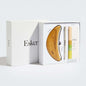 Body Plane tool set in box with wooden exfoliation blade and oil bottles