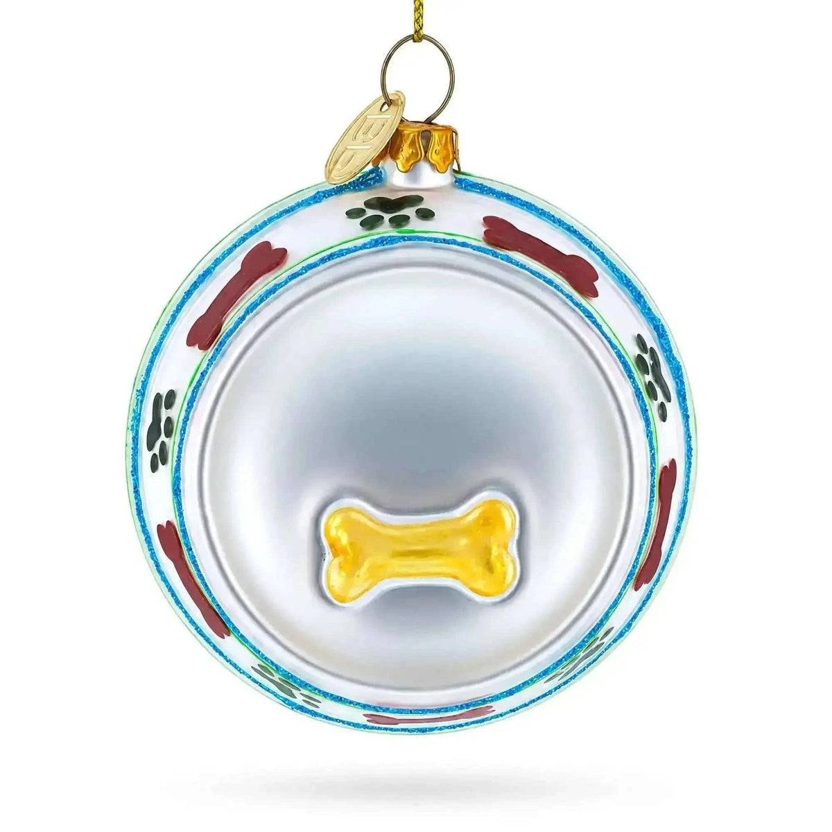 Bowl White Bone Glass Christmas Ornament Cartsfy Inc.