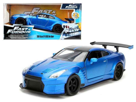 Brian's 2009 Nissan GTR R35 Blue Ben Sopra "Fast & Furious" Movie 1/24 Diecast Model Car by Jada Cartsfy Inc.