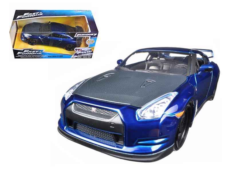 Brian's 2009 Nissan GTR R35 Blue "Fast & Furious 7" Movie 1/24 Diecast Model Car by Jada Miniature Motors Default Title Default Title-