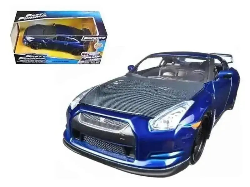 Brian's 2009 Nissan GTR R35 Blue "Fast & Furious 7" Movie 1/24 Diecast Model Car by Jada Cartsfy Inc.