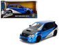 Brian's Subaru Impreza WRX STI Blue and Silver with Carbon Hood "Fast & Furious" Movie 1/24 Diecast Model Car by Jada Cartsfy Inc.