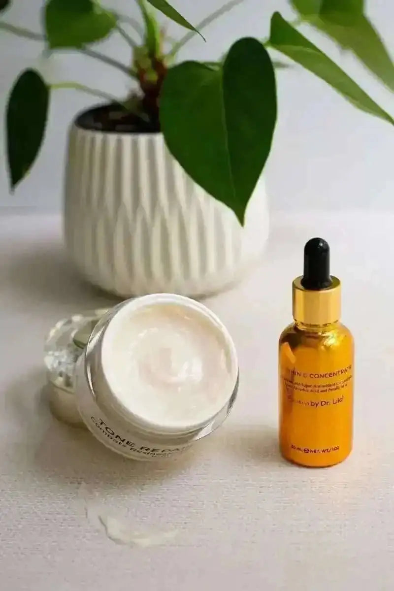 Brightening Vitamin C & Tone Repair Cream Set – Vegan, Gluten-Free Dark Spot & Hyperpigmentation Duo Cartsfy Inc.