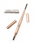 Epilynx brow-defining eyebrow pencil in dark coffee with swatch and capped pencil case.
