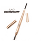 Epilynx brow-defining eyebrow pencil in black with swatch and capped pencil case.