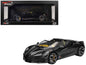 Bugatti W16 Mistral Black with Yellow Interior 1/18 Model Car by Top Speed Cartsfy Inc.