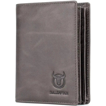 Bullcaptain Large Capacity Genuine Leather Bifold Wallet/Credit Card Holder DailySale Black Blue Brown Black-Blue-Brown-Light Brown-