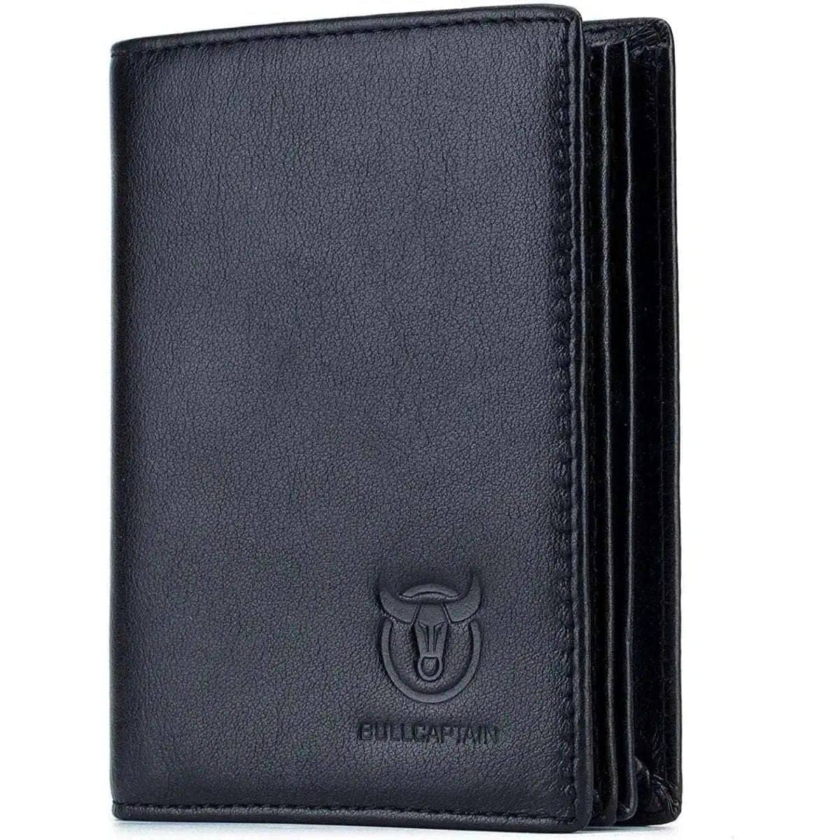 Bullcaptain Large Capacity Genuine Leather Bifold Wallet/Credit Card Holder DailySale Black Blue Brown Black-Blue-Brown-Light Brown-
