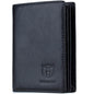 Bullcaptain Large Capacity Genuine Leather Bifold Wallet/Credit Card Holder - Cartsfy Inc.