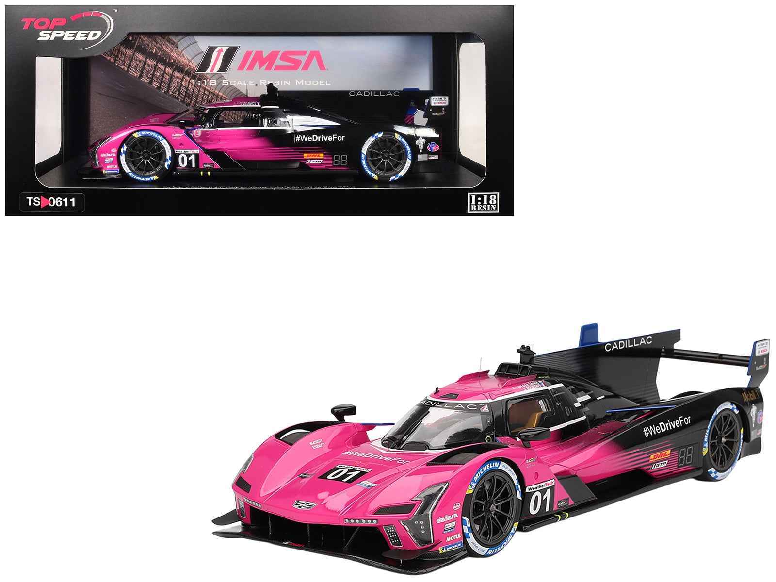 Cadillac V-Series.R #01 Sebastien Bourdais - Scott Dixon - Renger van der Zande "Cadillac Racing" Winner IMSA "Petit Le Mans" (2024) 1/18 Model Car by Top Speed Miniature Motors Default Title Default Title-