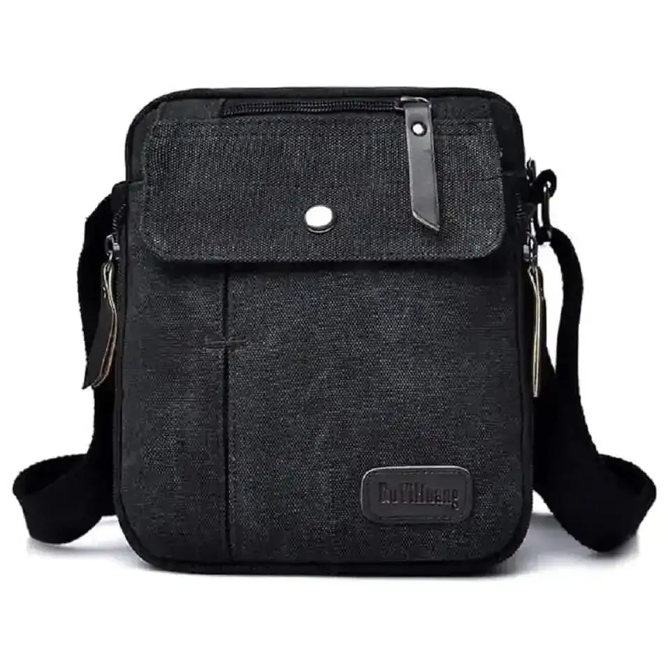 Canvas Travel Wallet Casual Messenger Bag DailySale Coffee Khaki Black Coffee-Khaki-Black-