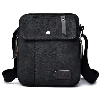 Canvas Travel Wallet Casual Messenger Bag DailySale Coffee Khaki Black Coffee-Khaki-Black-