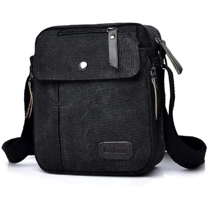 Canvas Travel Wallet Casual Messenger Bag DailySale Coffee Khaki Black Coffee-Khaki-Black-