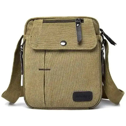 Canvas Travel Wallet Casual Messenger Bag DailySale Coffee Khaki Black Coffee-Khaki-Black-