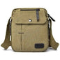 Canvas Travel Wallet Casual Messenger Bag DailySale Coffee Khaki Black Coffee-Khaki-Black-