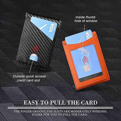 Carbon Fiber Rfid Men Wallets Bi - fold Vallet Billfold - Cartsfy Inc.