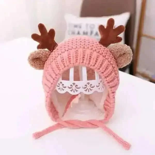 Cartoon Elk Baby Hat Winter Christmas Knitted Cartsfy Inc.