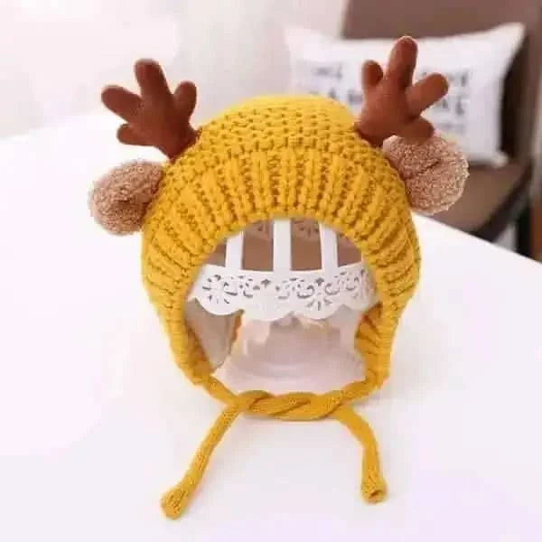 Cartoon Elk Baby Hat Winter Christmas Knitted Cartsfy Inc.