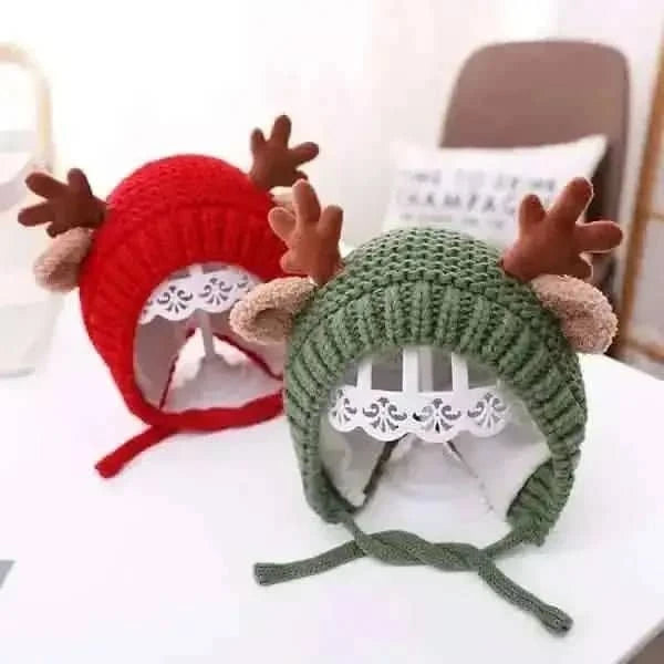 Cartoon Elk Baby Hat Winter Christmas Knitted Cartsfy Inc.