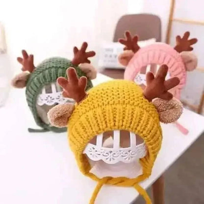 Cartoon Elk Baby Hat Winter Christmas Knitted Cartsfy Inc.