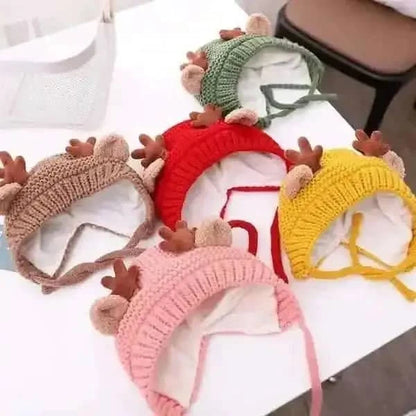Cartoon Elk Baby Hat Winter Christmas Knitted Cartsfy Inc.