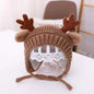 Cartoon Elk Baby Hat Winter Christmas Knitted