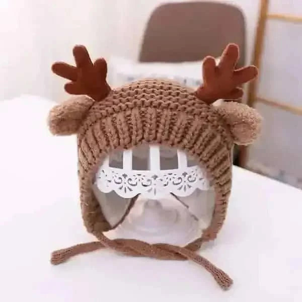 Cartoon Elk Baby Hat Winter Christmas Knitted Cartsfy Inc.