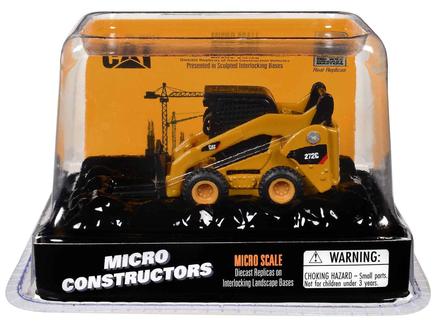 CAT Caterpillar 272C Skid Steer Loader with Pallet Fork Yellow "Micro-Constructor" Series Diecast Model by Diecast Masters Cartsfy Inc.
