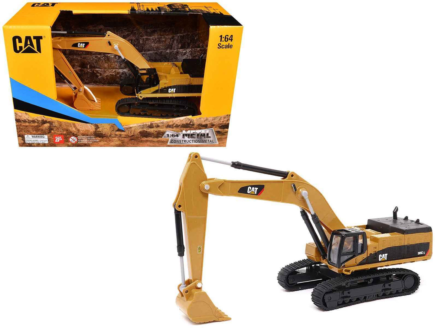 CAT Caterpillar 385C L Hydraulic Excavator Yellow 1/64 Diecast Model by Diecast Masters Miniature Motors Default Title Default Title-
