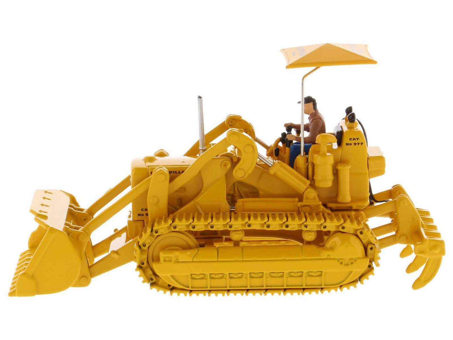 CAT Caterpillar 977D Traxcavator Yellow with Operator "Vintage Series" 1/50 Diecast Model by Diecast Masters Miniature Motors Default Title Default Title-