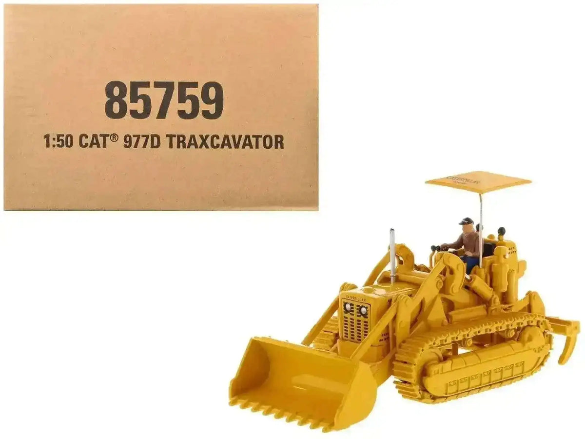 CAT Caterpillar 977D Traxcavator Yellow with Operator "Vintage Series" 1/50 Diecast Model by Diecast Masters Cartsfy Inc.