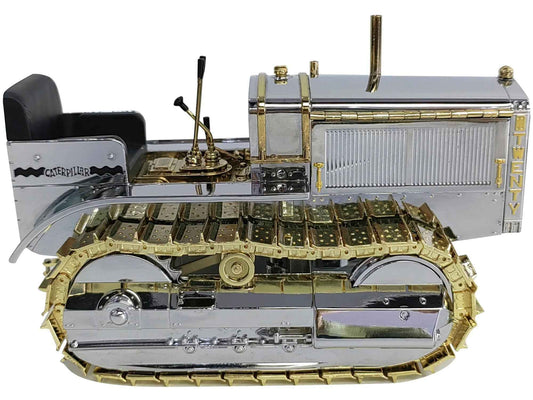 CAT Caterpillar Twenty Tractor "100th Anniversary" Chrome and Gold "Centennial Series" 1/16 Diecast Model by Diecast Masters Cartsfy Inc.