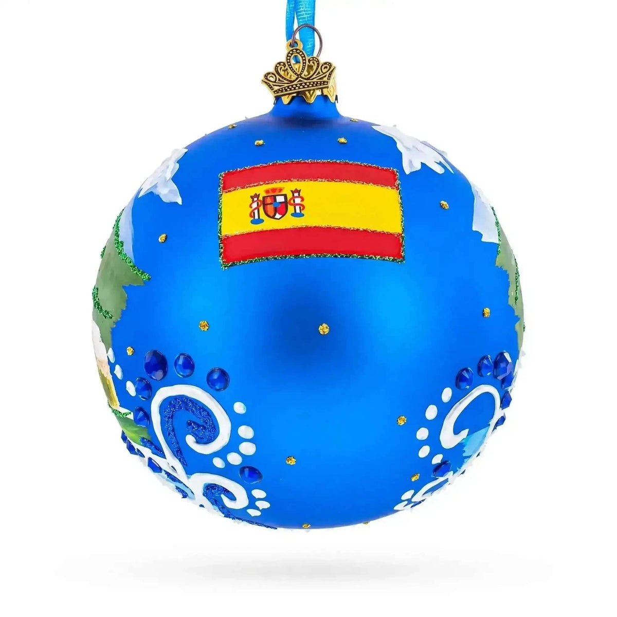 Cathedral of Santa Maria of Palma (La Seu), Mallorca, Spain Glass Ball Christmas Ornament Cartsfy Inc.