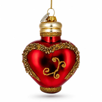 Elegant Perfume Bottle Glass Christmas Ornament