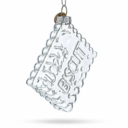 Biscuit Cookie Clear Glass Christmas Ornament BestPysanky Default Title Default Title-