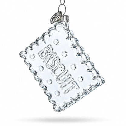 Biscuit Cookie Clear Glass Christmas Ornament