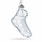 Running Shoe Clear Glass Christmas Ornament