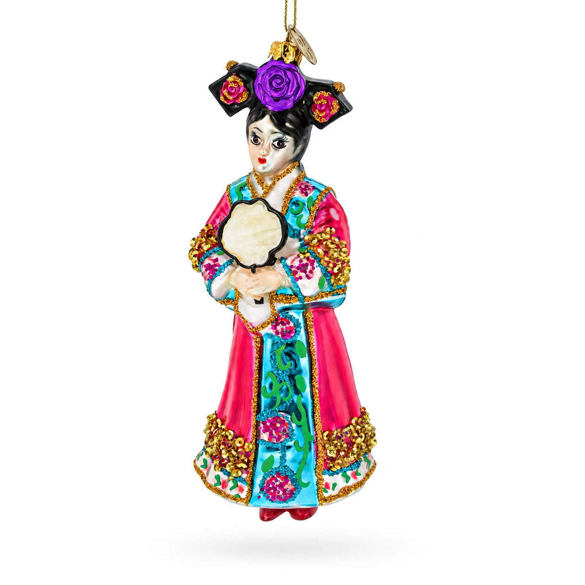 Chinese Empress Glass Christmas Ornament