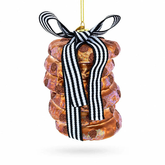 Delectable Chocolate Chip Cookies Glass Christmas Ornament BestPysanky Default Title Default Title-