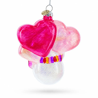 Adorable Pink Snowman Baby's First Christmas Glass Ornament